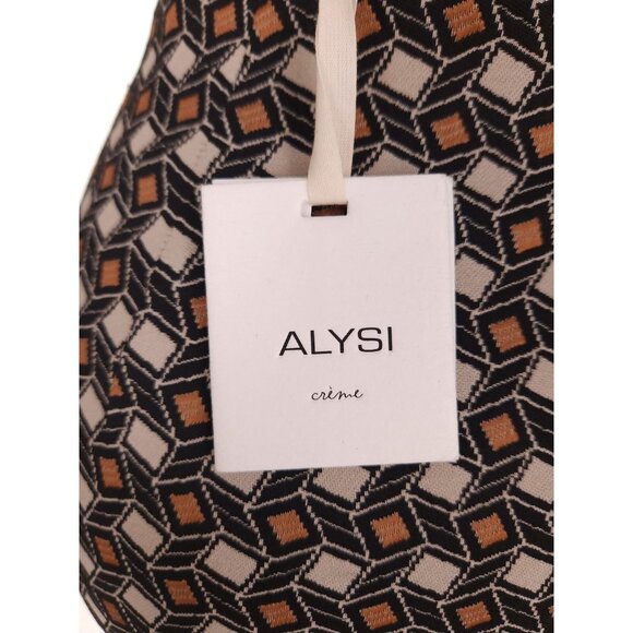 ALYSI Super Tubo Skirt Size IT 44 US 8 M Cammello Multi Creme Jacquard - Picture 7 of 10